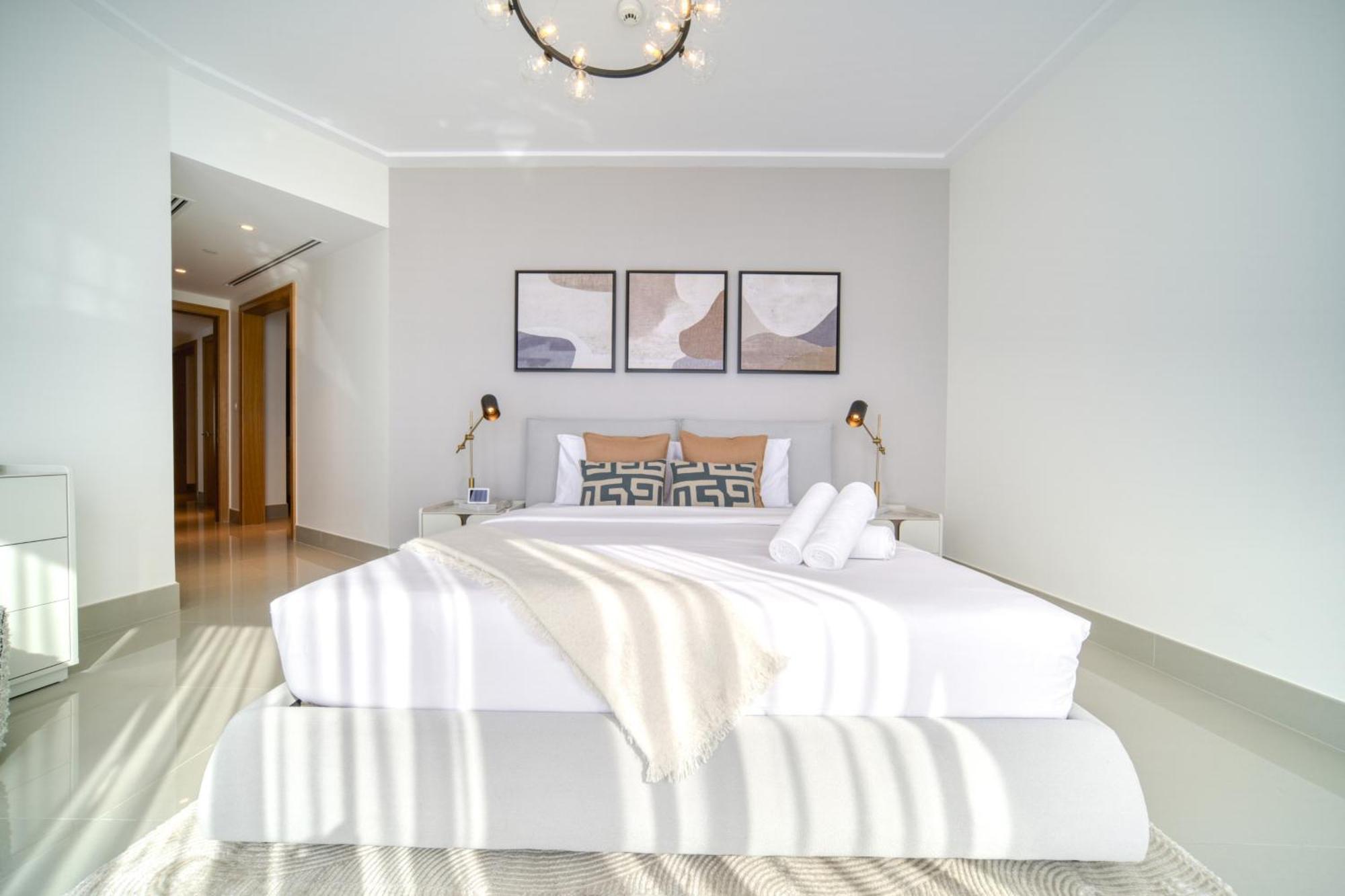 Downtown Luxury - Stunning Burj Khalifa & Sea View - 5 Minutes Walk To Dubai Mall Cameră foto